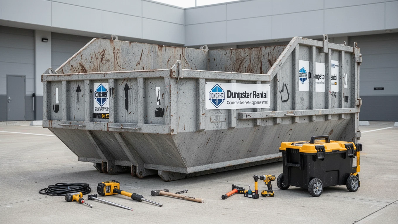 Concrete Dumpster Rental
